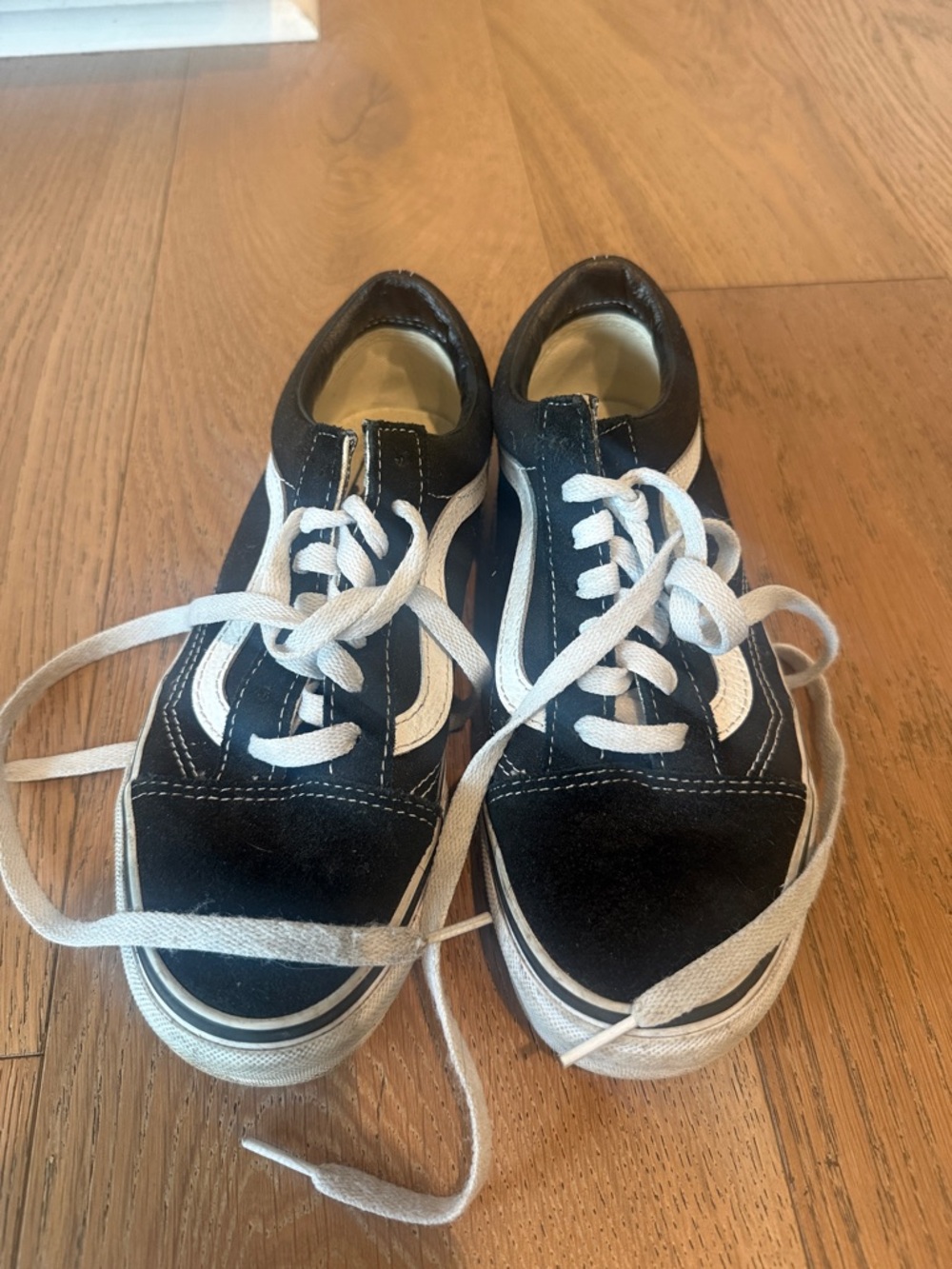 Vans Black and White Kids Old Skool Sneakers
